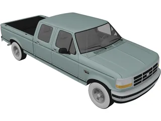 Ford F150 Crew Cab (1996) 3D Model