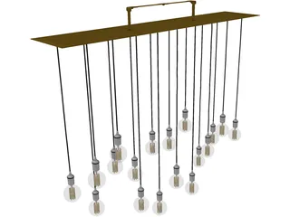 Luster Hanged Pendant Light 3D Model