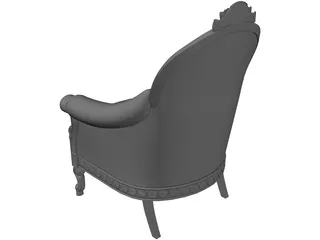 Antique Classic Armchair 3D Model