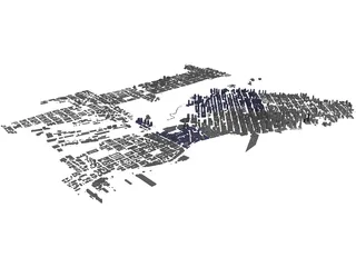 Vancouver City Downtown (Canada) 3D Model