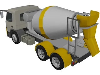 Volvo FM Cement Mixer 3D Model