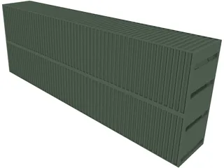 Double Shipping Container 3D Model