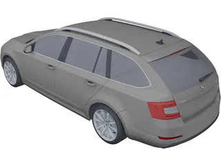 Skoda Octavia Combi (2014) 3D Model