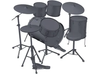 Drum Kit Pearl 3D Model