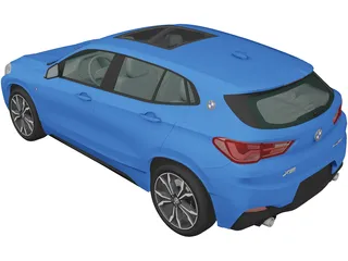 BMW X2 M Sport (2018) 3D Model