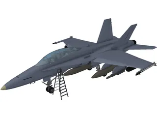 F-18D 3D Model