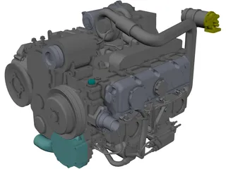 Perkins 1104D-44t Engine 3D Model