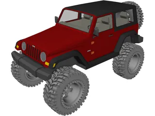 Jeep Wrangler TJ (2006) 3D Model