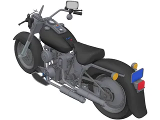Harley-Davidson Fatboy 3D Model
