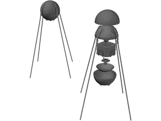 Sputnik Satellite 3D Model