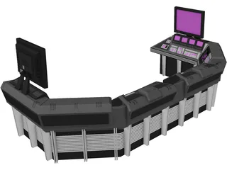 Workstation Console 3D Model