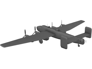 Handley Page Halifax B.III 3D Model