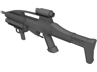 XM8 + XM320 Grenade Launcher 3D Model