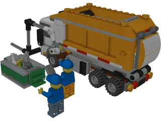 LEGO City Garbage Truck 3D Model