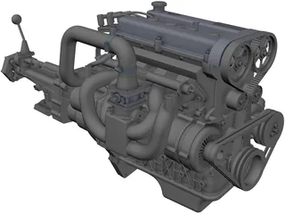 Ford Zetec Engine 3D Model