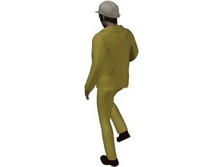 Male Worker Operator 3D Model