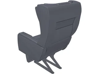 Business Jet Seat 3D Model
