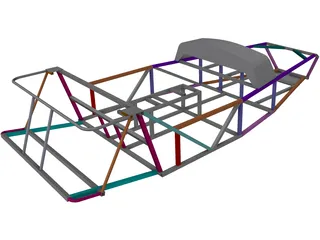 Lotus 7 Chassis 3D Model