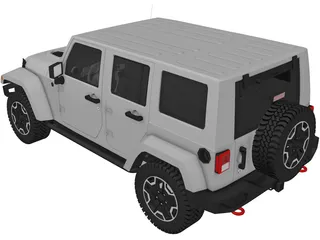 Jeep Wrangler (2014) 3D Model