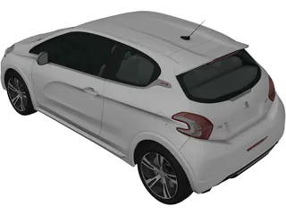 Peugeot 208 GTI (2013) 3D Model