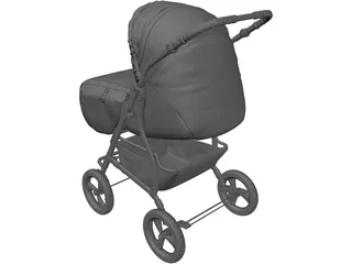 Baby Stroller 3D Model