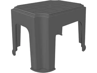 Plastic Stool 3D Model