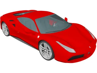 Ferrari 488 GTB (2016) 3D Model