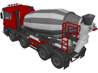 Scania Cement Truck 3D Model