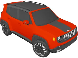 Jeep Renegade Latitude (2015) 3D Model