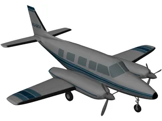 Piper PA-31 Navajo 3D Model