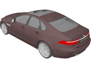 Jaguar XF (2016) 3D Model