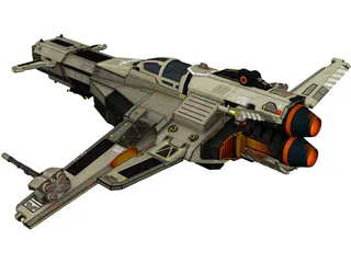 Star Conflict Spaceship Dverg 3D Model
