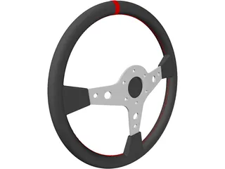 OMP Racing Steering Wheel 3D Model