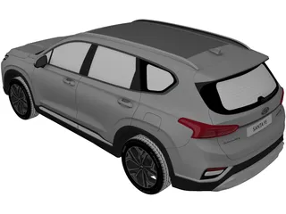 Hyundai Santa Fe (2019) 3D Model