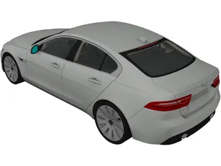 Jaguar XE (2018) 3D Model