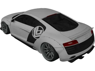 Audi R8 V10 Liberty Walk (2014) 3D Model