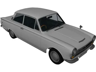 Ford Lotus Cortina (1966) 3D Model