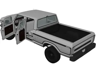 Ford F-Series Crewcab (1978) 3D Model