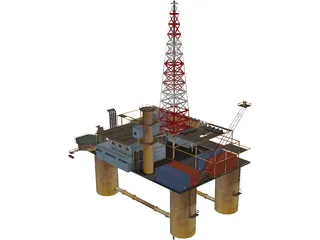 Oil Platform 3D Model