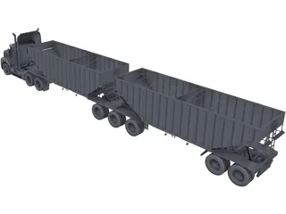 Mack Grain Truck 3D Model