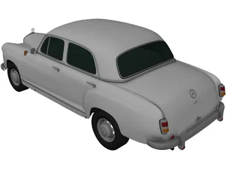 Mercedes-Benz Ponton 180 W120 (1953) 3D Model