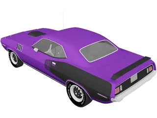 Plymouth Barracuda (1971) 3D Model