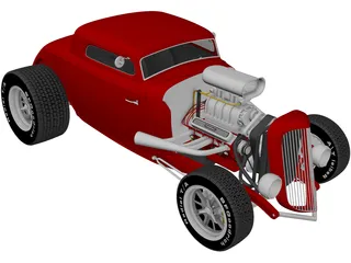 Ford Hotrod Coupe (1934) 3D Model