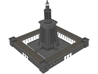 Alexandria Lighthouse 3D Model