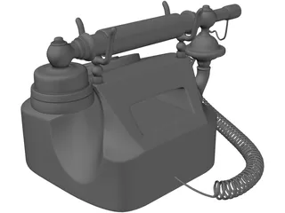 Western Electric Rotary Dial Phone 3D Model