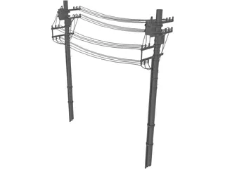 Power Line 3D Model