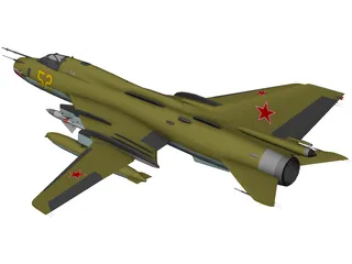 Sukhoi Su-17M4 Fitter 3D Model