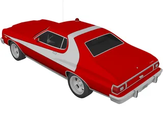 Ford Gran Torino (1975) 3D Model