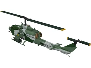 Bell AH-1W Super Cobra 3D Model