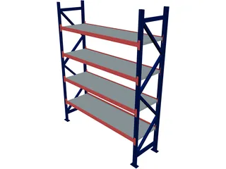 Industrial Shelf 3D Model